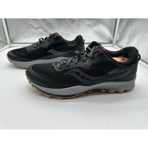 Saucony Peregrine 11 GTX Womens Trail Running Shoes Black Gore-Tex S10643-45 9.5